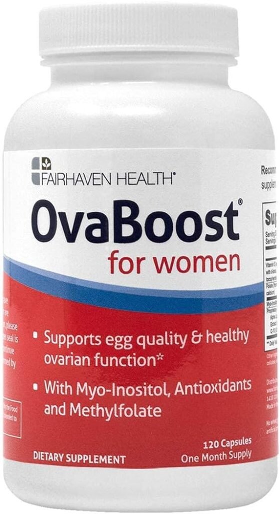 Fairhaven Health Ovaboost | Fertility Supplements for Women with Myo-Inositol, Folate, CoQ10 | Conception Vitamins | Womens Ovulation & Egg Quality | Natural Fertility Supplement | 120 Capsules