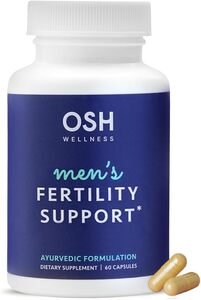 Osh Wellness Men's Fertility Support - Enhances Sperm Health, Quality, Volume, & Motility - Ayurvedic Male Supplements with Ashwagandha, Mucuna, Maca, Shatavari, CoQ10 & Zinc. Vegan - 60 Count