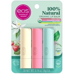 eos 100% Natural & Organic Lip Balm – All-Day Moisture for Sensitive Skin
