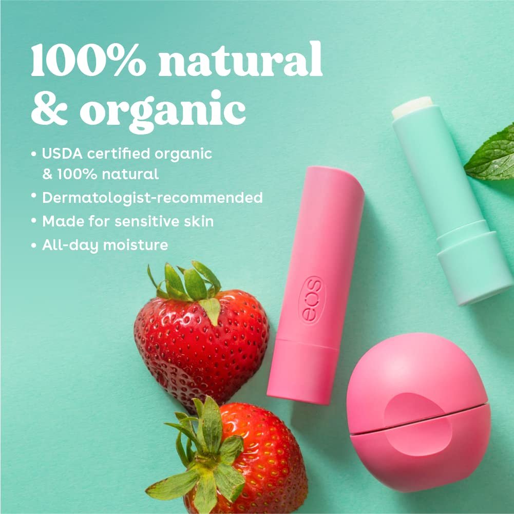 eos 100% Natural & Organic Lip Balm- Strawberry Sorbet