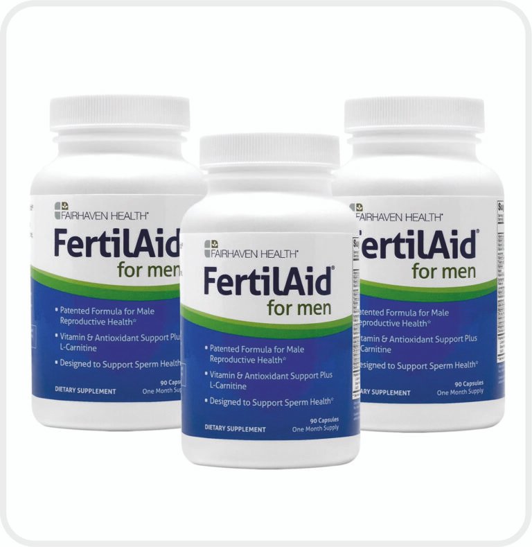 Fairhaven Health FertilAid for Men Prenatal Male Fertility Supplement | Count and Motility Support Pre-Conception for Him | Fertility Support includes L-carnitine, Zinc, and Folate