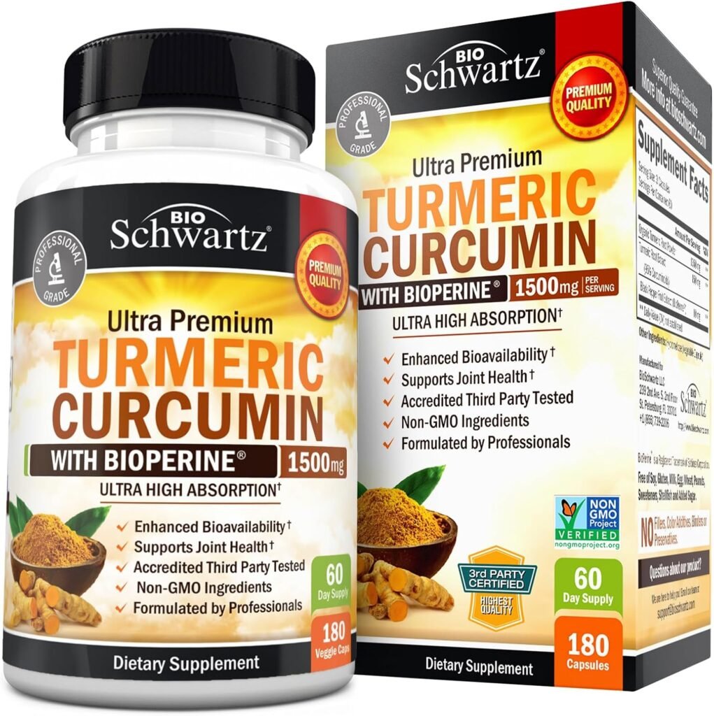 Turmeric Curcumin with Black Pepper – Joint Support Supplement 1500mg