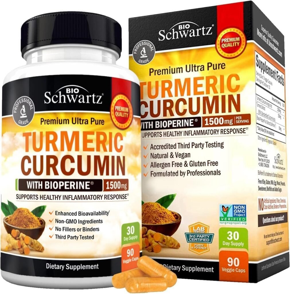 High-Potency Turmeric Curcumin 1500mg with BioPerine® – Advanced Joint & Inflammation Support